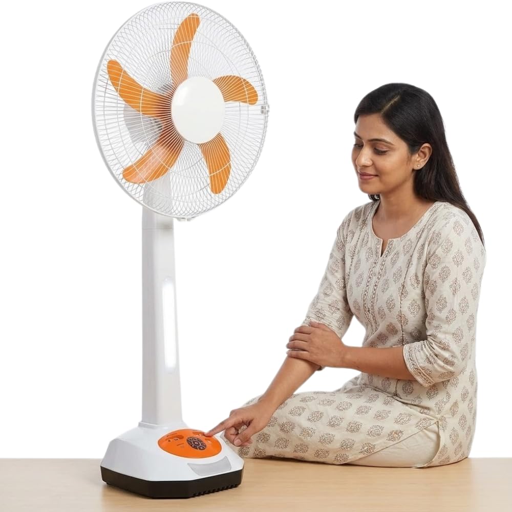 Drumstone (𝐒𝐩𝐞𝐜𝐢𝐚𝐥 𝟏𝟓 𝐘𝐞𝐚𝐫𝐬 𝐖𝐚𝐫𝐫𝐚𝐧𝐭𝐲 High Speed Solar Powered Fan 12V Adjustable Standing Fan with Solar Panel, 9 Speed Settings, Rechargeable Outdoor Cooling Fan.-picture-35
