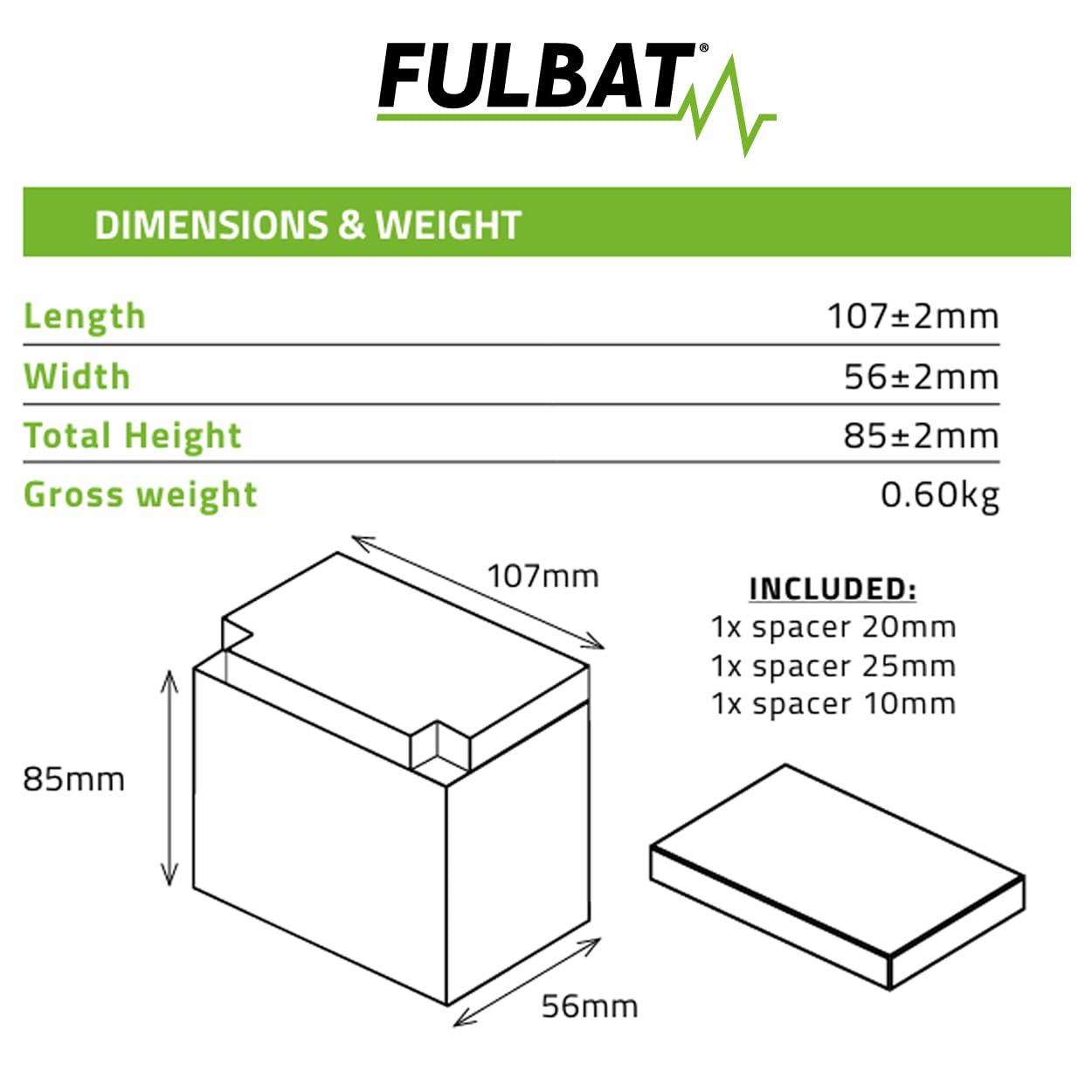 FULBAT batterie lithium moto LiFePO4 12.8V 3Ah 180A démarrage puissant BMS intégré ultra légère sans entretien testeur LCD compatible FLTX4L FLTX5L FLTX7L FLTZ5S FLTZ6S FLTZ7S