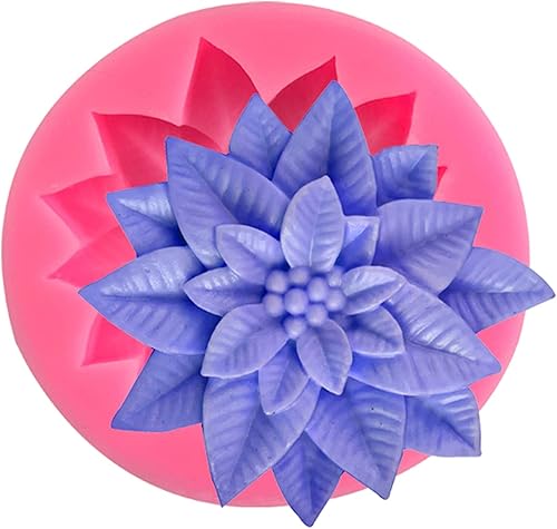 Miniatura 8 de Molde de silicona de acebo de Navidad para pastel de hojas de acebo para hornear chocolate caramelo de hoja de acebo molde de fondant de hojas de