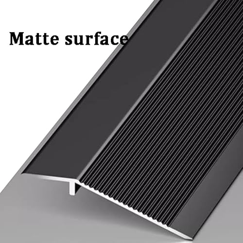 Miniatura 5 de TOCTUS Tira de transición de aluminio para huecos, rampa reductora de umbral de transición de piso de madera a azulejo, tira de cubierta de piso