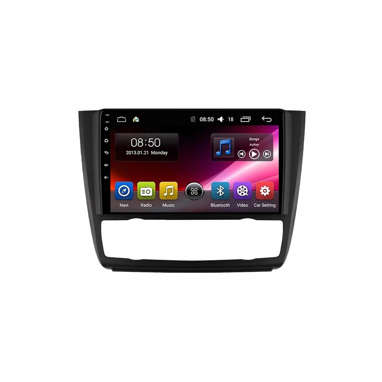 GPS Navi Navigationsgerät 2 Din für BMW 1 Series E81 E82 E87 E88 AT MT Car Play mit Dashcam Sprachsteuerung Karten Navigation Bluetooth Aux Loop, GPS-Navigation, 4 Kern 4G+64G