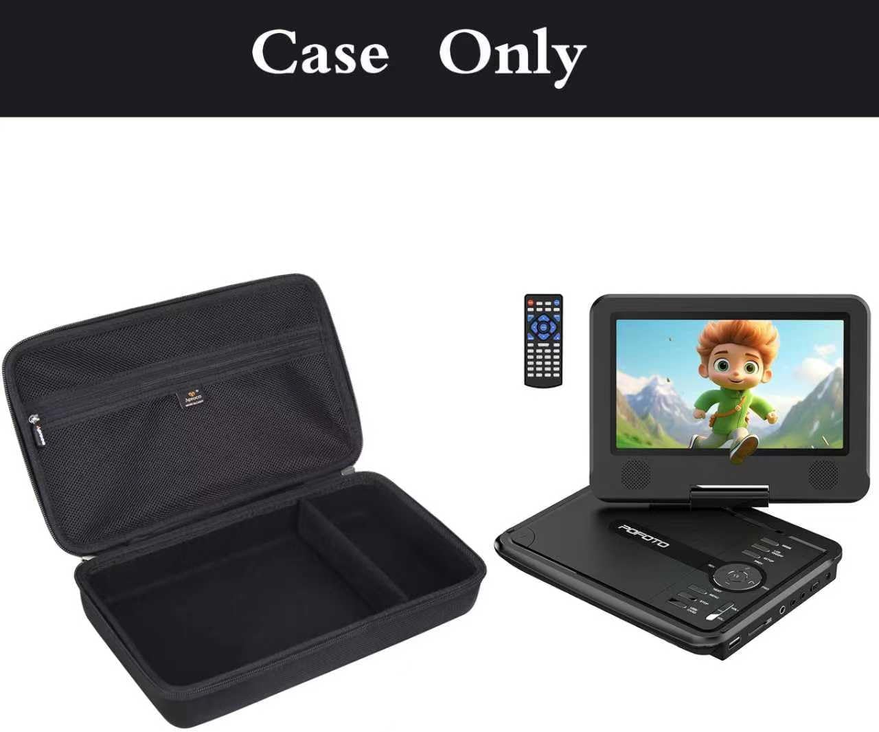 Aproca Case Compatible with pofoto 9.5" / PJGCWB 9.5" / WONNIE 9.5" / YOTON 9.5" / Portable DVD Player, Portable Storage Bag for Accessories -Black (Case Only)