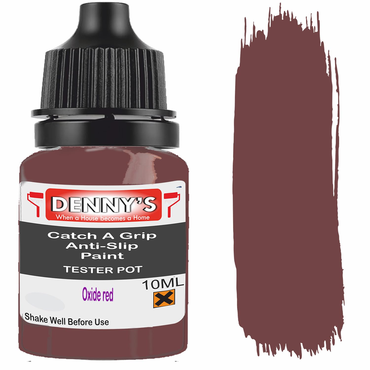 SCOOBYS PAINTS BACK IN THE MIX Catch A Grip Anti Slip Floor Paint – Non Slip Coating for Steps, Railings & Garages – 170 Colours, High Adhesion, Quick Dry, Multiple Sizes (Oxide red, 10ml Tester Pot)