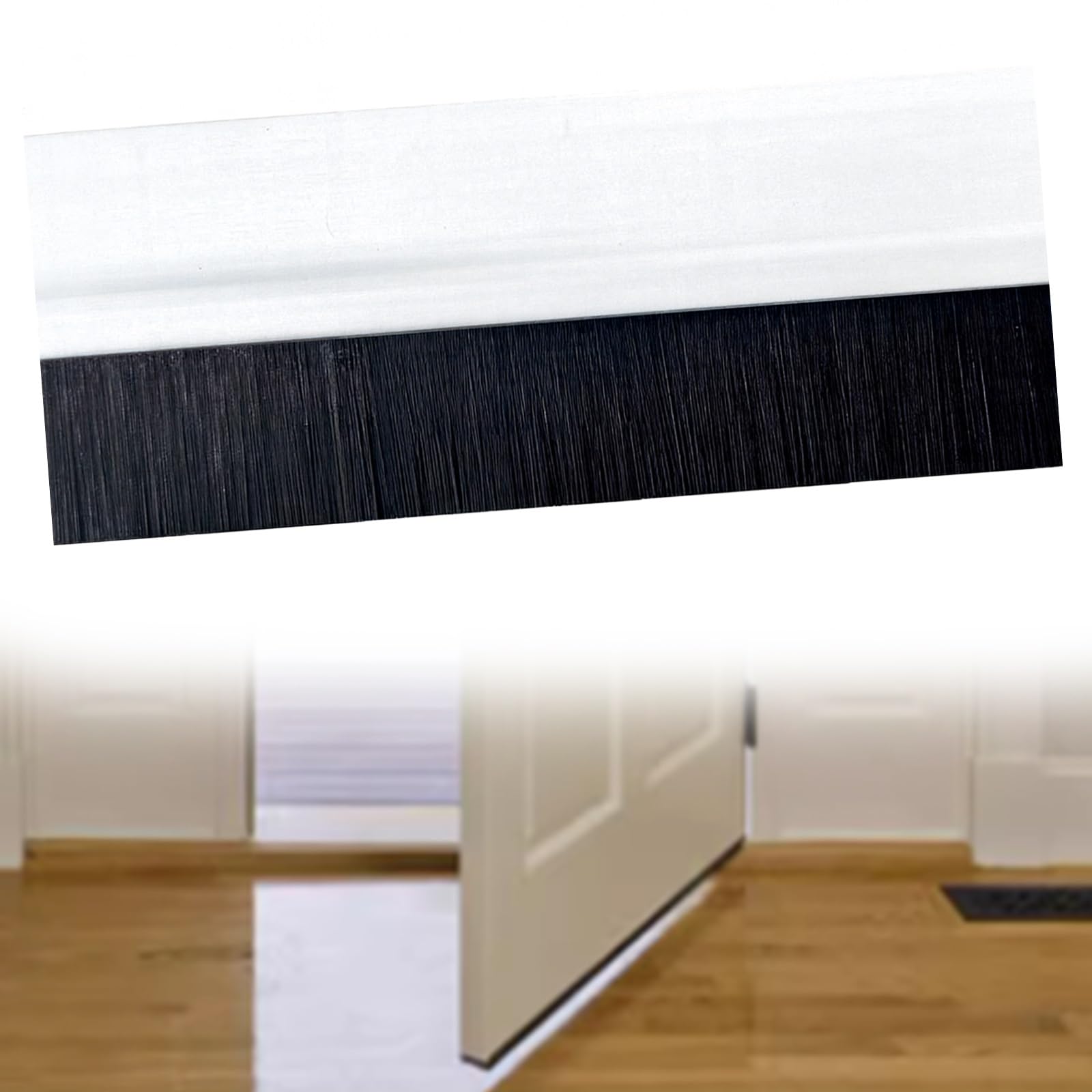 Spazzola per Porte, Striscia di Guarnizione Inferiore per Porte da 30-100 cm - Kit di guarnizioni arrotolabili per Porte da Garage, Guarnizione per Porte Esterne Resistenti alle intemperie -