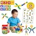 ETI Toys | STEM Learning | 80 Piece Konnect'in Geometry Snowflakes; Build Rocket, Dog and More! 100% Non-Toxic, Fun, Creative Skills Development! Best Gift, Toy for 3, 4, 5 Year Old Boys and Girls