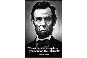 Funny Memes Poster, Classroom Motivational Posters for Teachers, Abe Lincoln Inspirational Quote...