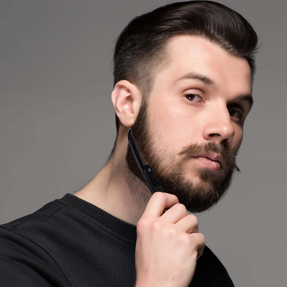 Confezione da 2 pettini per barba pieghevoli per uomo pettine per baffi pettine piccolo tascabile pettine per baffi pettine per capelli portatile per styling uomo pettini per barba e baffi