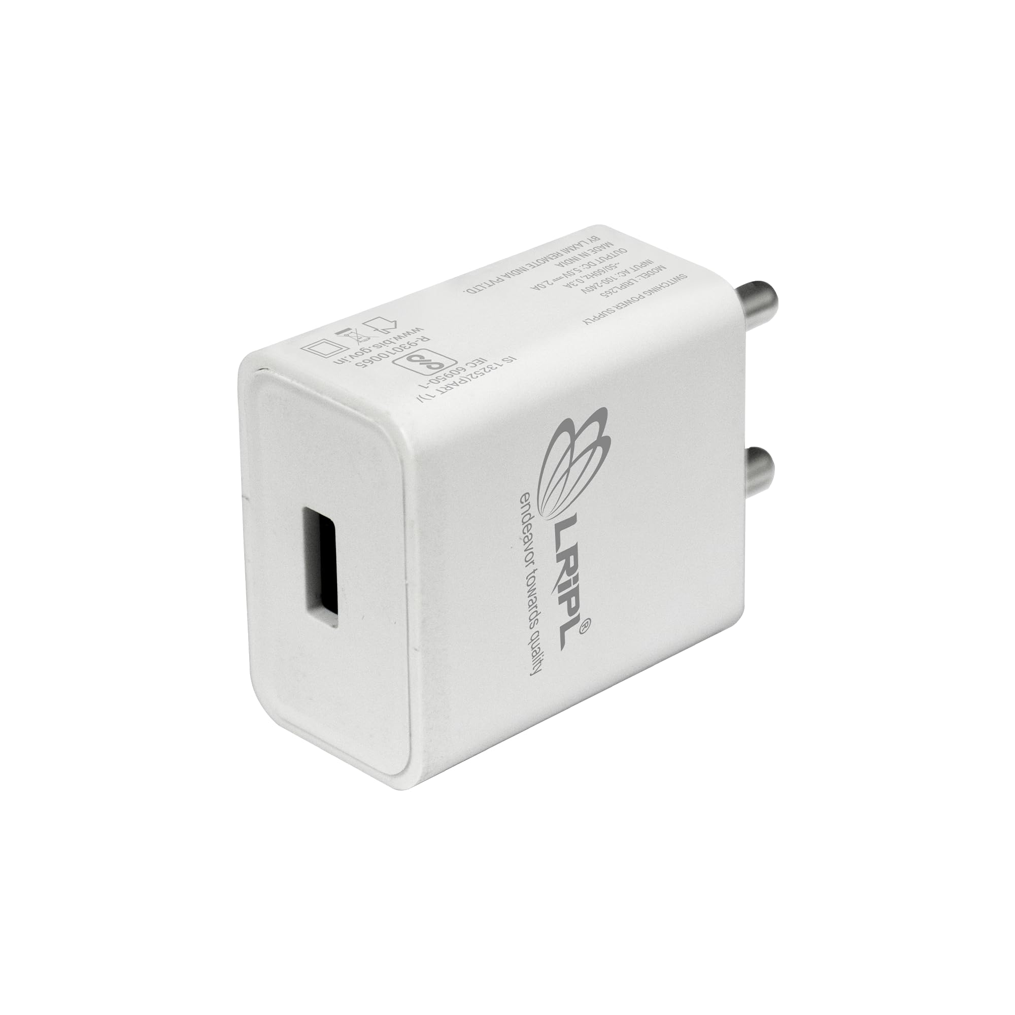 LRIPL USB Charger 5V 2A 10W Fast Charging Adapter | BIS Certified Wall Charger for Smartphones, Power Banks, Bluetooth Devices | Safe, Durable & Compact Mobile Charger – White — Amazon image 8