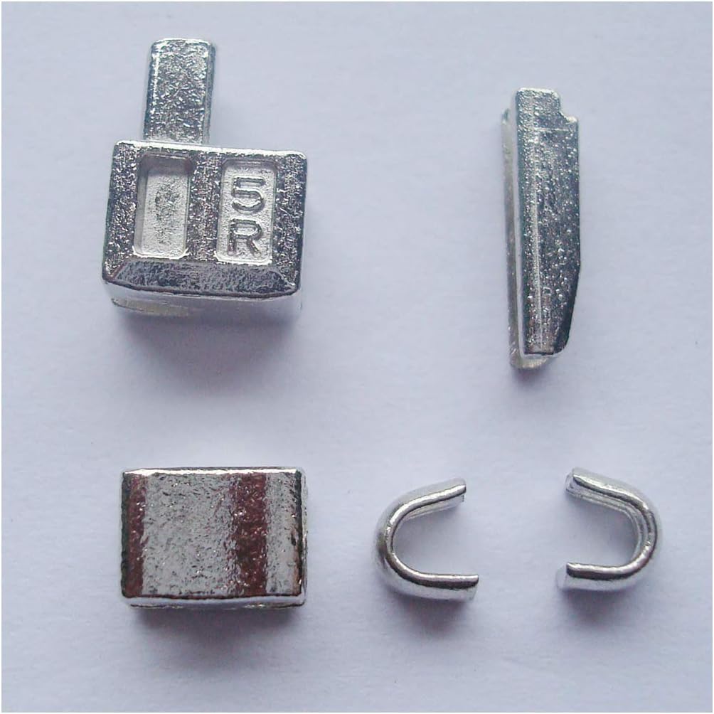 SINBADA2 Sets #5 Metal Zipper Head Box Zipper Sliders Retainer Insertion pin Easy for Zipper Repair,Zipper Repair Kit (Silver)
