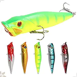 Isca Artificial Popper Importada Superficie Tucunaré Dourado