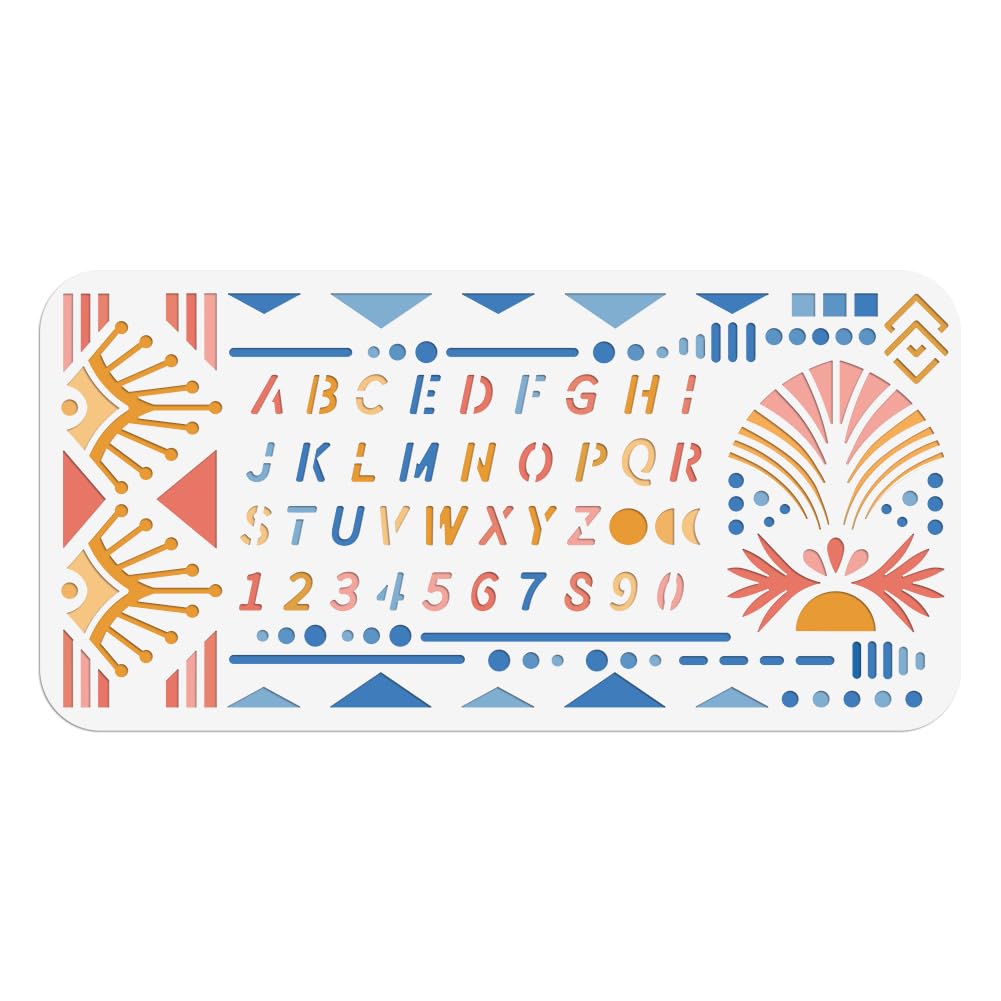 Lettres Pochoirs Alphabet Gothique NBEADS - 30x30cm Réutilisables Pour DIY  Chiffres Réutilisables, image size:1001x1001