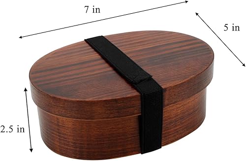 Miniatura 3 de Lonchera de madera para niños y adultos, caja Bento japonesa con compartimento de madera Bento lonchera para picnic, oficina, senderismo,