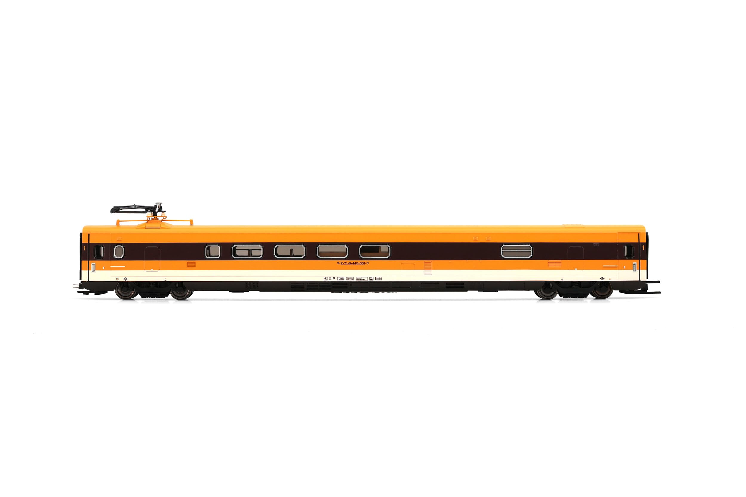 Electrotren HE2016 RENFE, basculante de Alta Velocidad EMU Clase 443, con Techo Amarillo y Logo Antiguo, EP. IVA Loco, Eléctrica