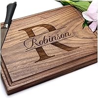 Personalized Engraved Cutting Board - Custom Wood Charcuterie for Wedding, Anniversary, Housewarming Gifts | Monogram Design by WeddingGiftBoutique