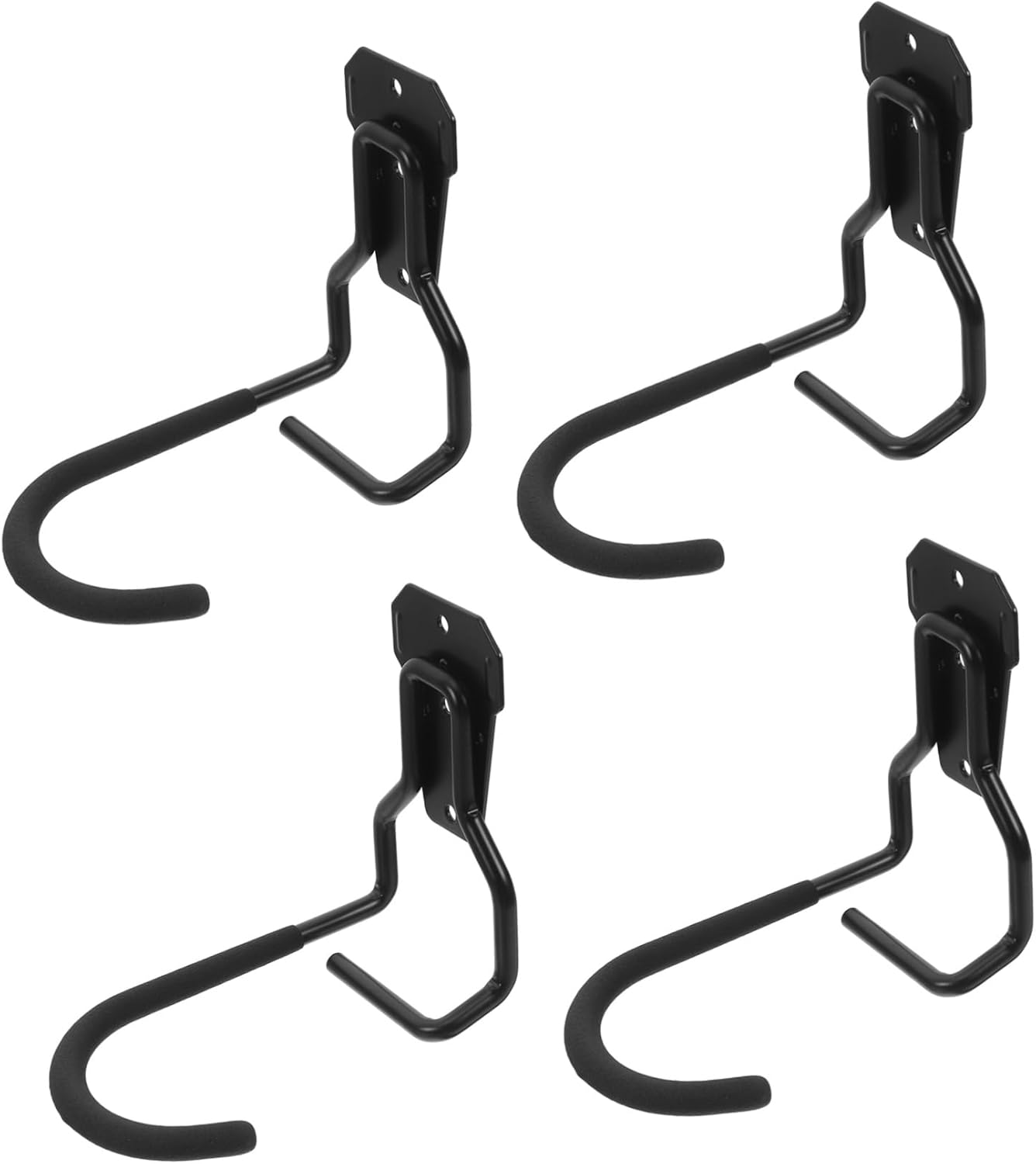 4pcs Garage Wall Mounted Hooks Heavy Duty Bike Hangers for Efficient Storage Space Saving Design for Bicycles Garden Tools Easy Installation Versatile Organizer