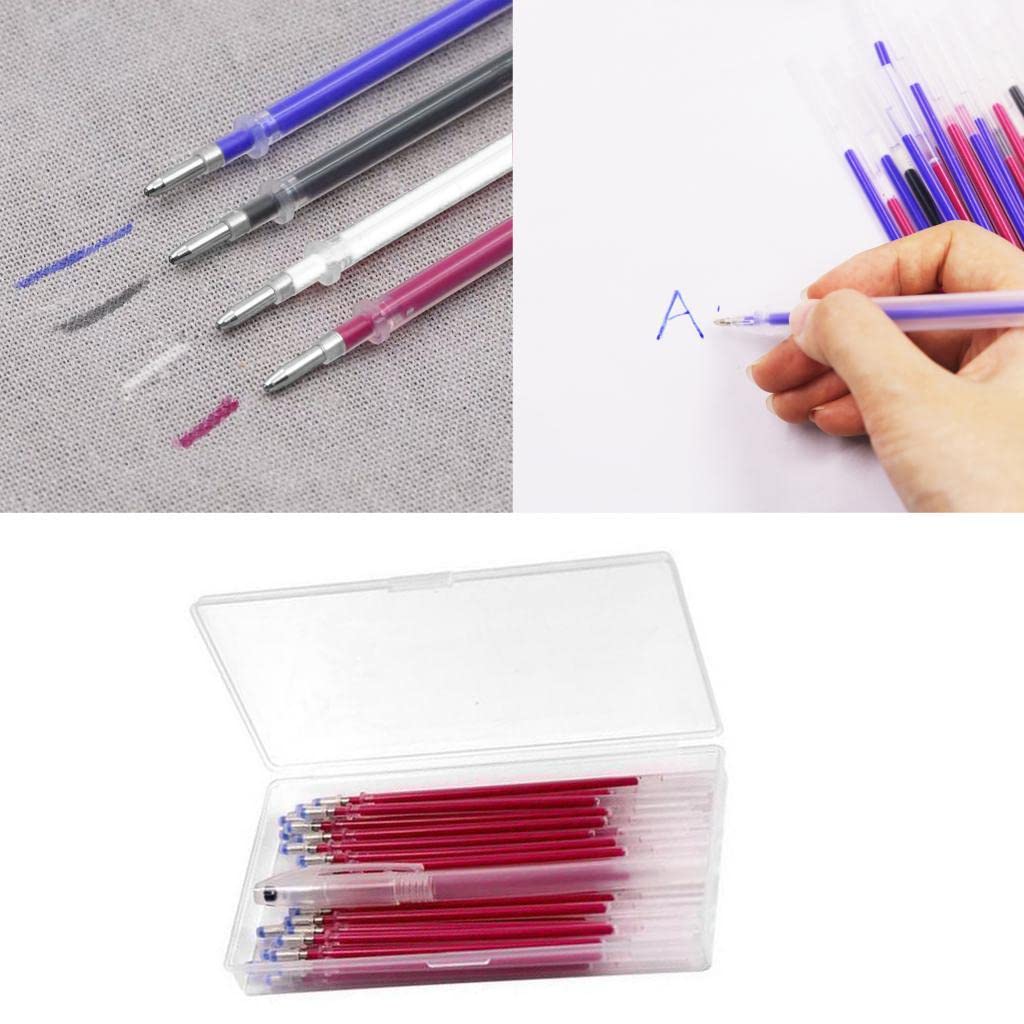 Lot de 40 stylos effaçables à la chaleur pour tissu - Rouge - 40 pièces