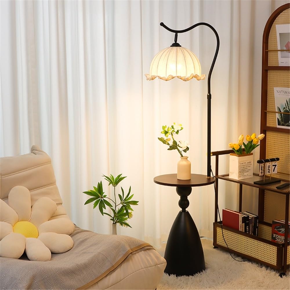 Lampa podłogowa Lampa podłogowa retro, półka, salon, sofa, dekoracja, sypialnia, lampka nocna, pionowy stolik kawowy