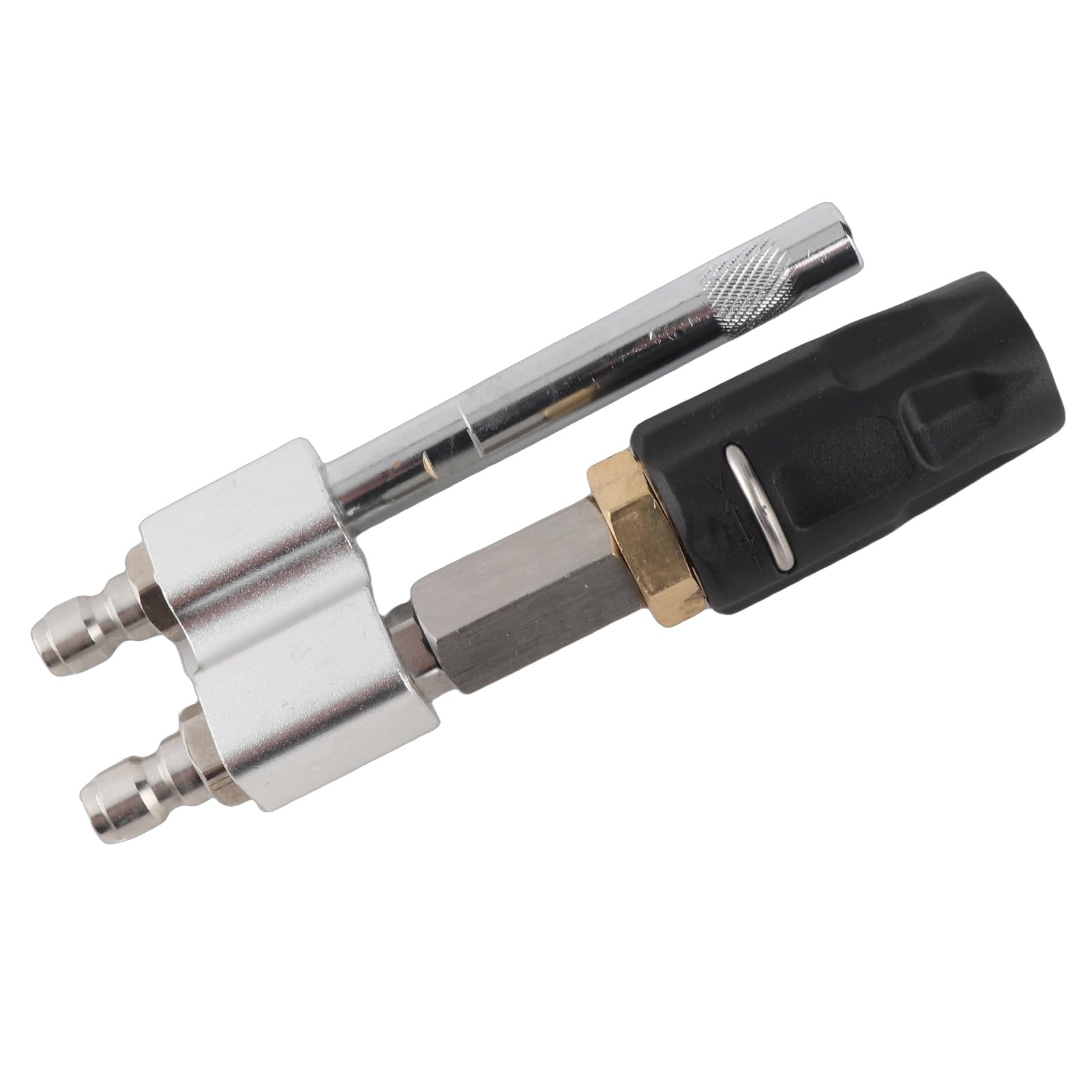 Ugello a Spirale M5, Spruzzo Regolabile da 0 a 60 Gradi, 3-7 GPM 1000-4050 PSI, Connessione Rapida da 1/4 di Pollice, Portata Lunga 50 Piedi, per Idropulitrice, Salvascale, Pulizia Ad Alta