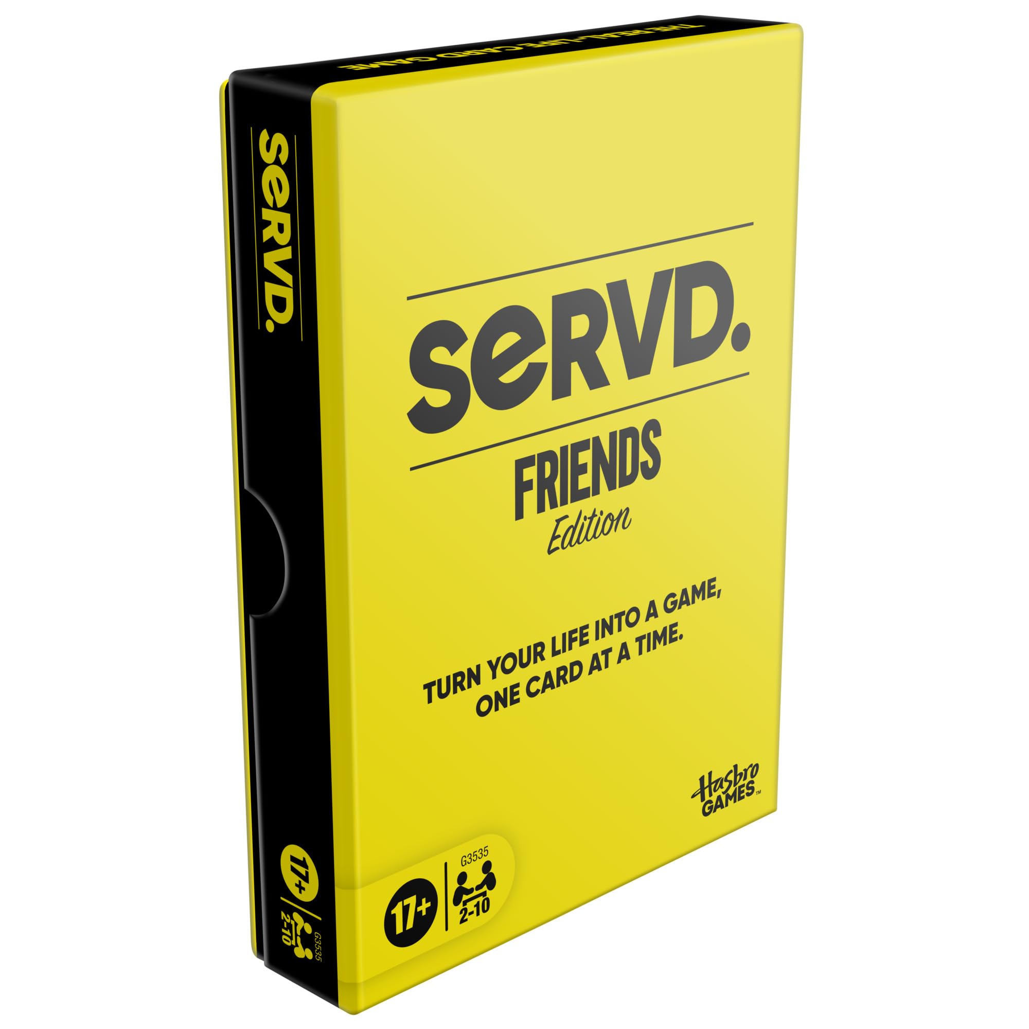 Hasbro SERVD Friends Edition Party Game – Hilarious Real-Life Card Game for Adults – Inject Fun and Strategy into Time with Friends – 2-10 Players –