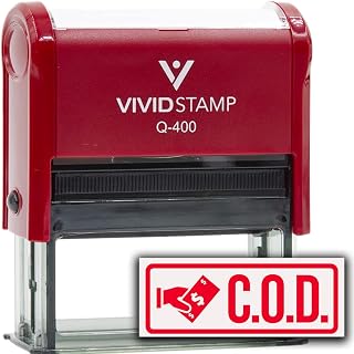 Rubber Stamp C.O.D. (Cash On Delivery) Self Inking Rubber Stamp (Red Ink) - Q-400