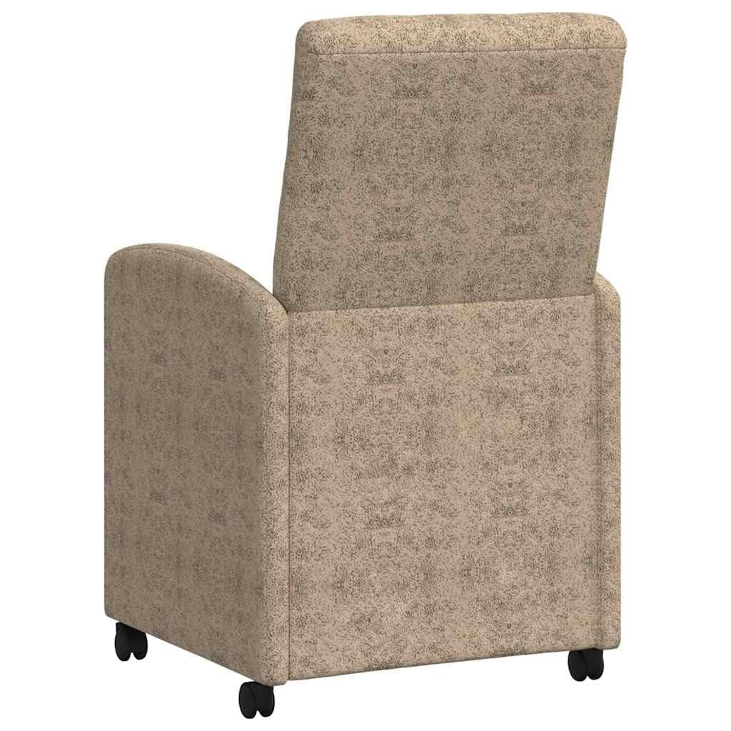 Chaises de Salle à Manger avec Roues 2 Pièces Cuir Synthétique
