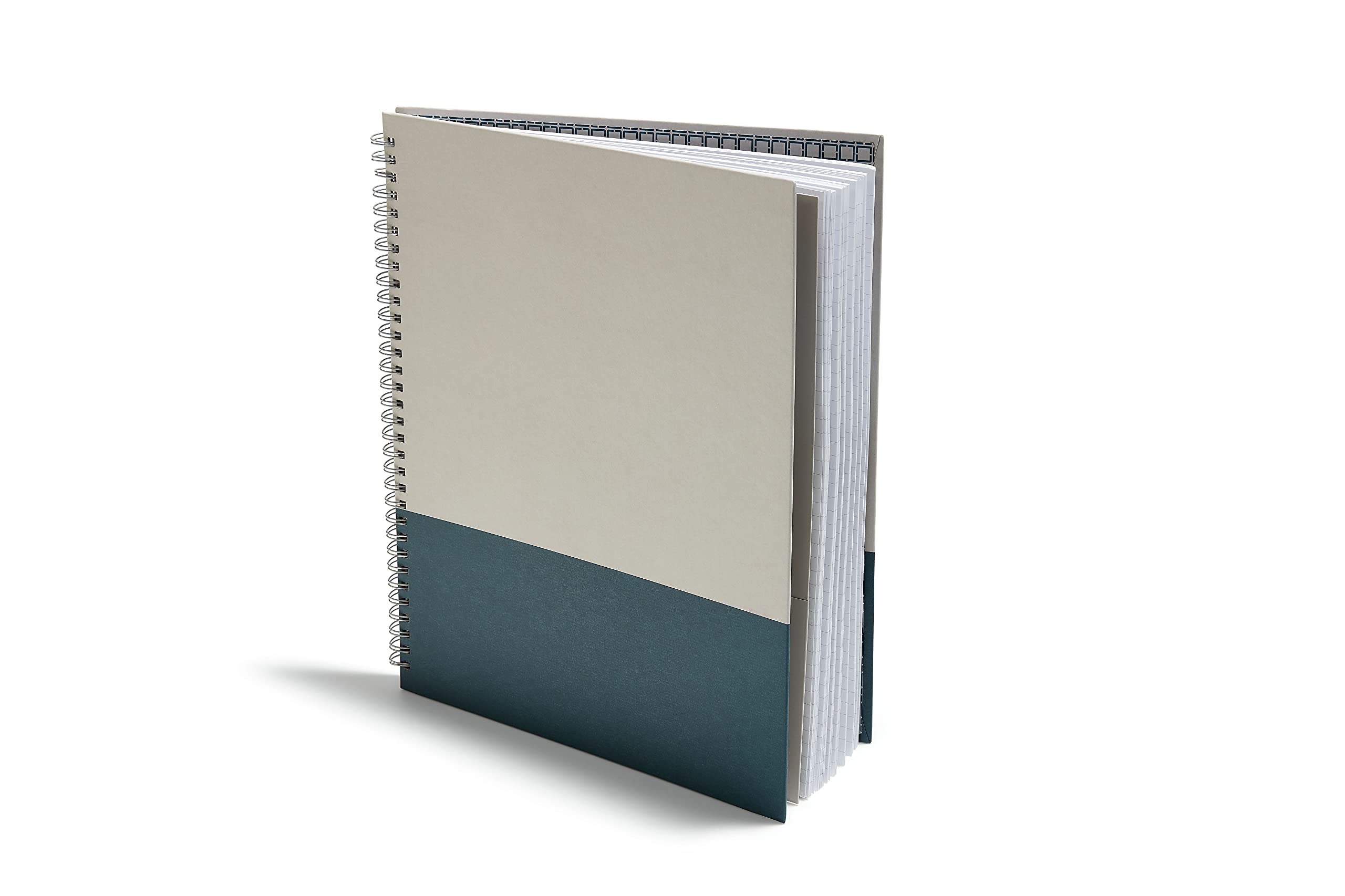 Tru Red 24383517 - Quaderno a righe con copertina rigida, grande, colore: grigio/verde acqua Tr55738