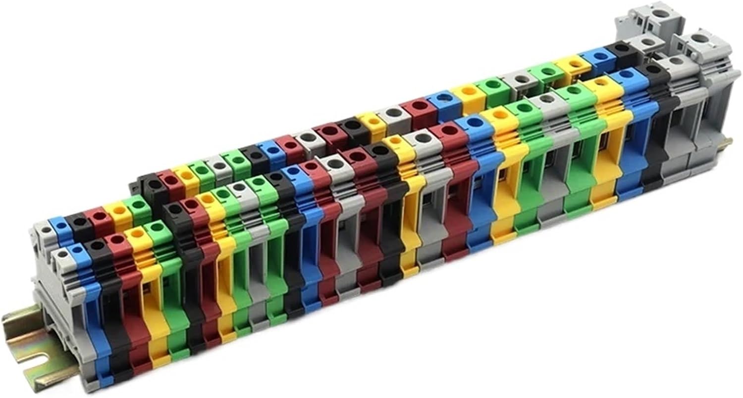 UK1.5N-UK35N DINレールターミナルブロック電気コネクタ端子ユニバーサルワイヤー導体ネジタイプコネクタ22-2AWG 1