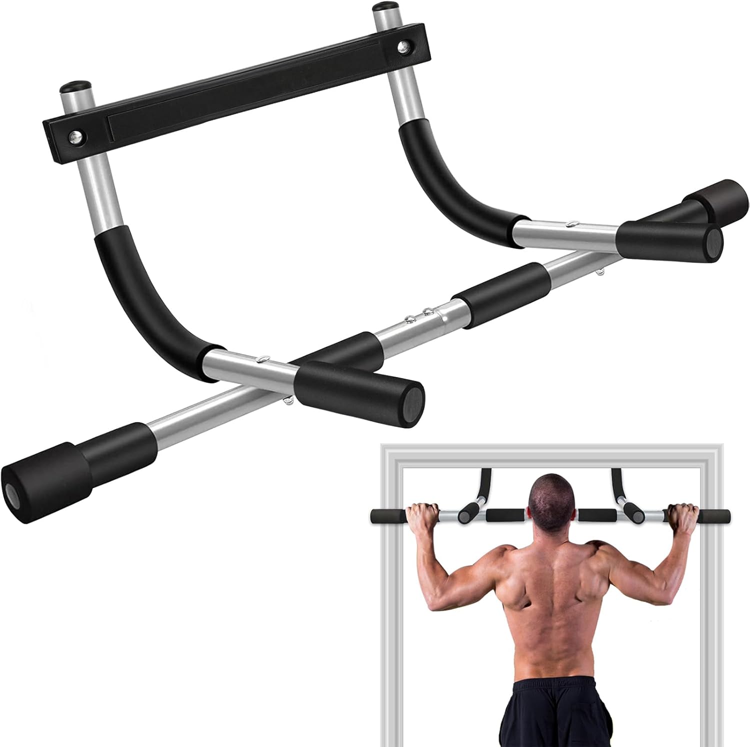 TOPOKO Upgrade Pull Up Bar for Doorway - Max Capacity 440 lbs