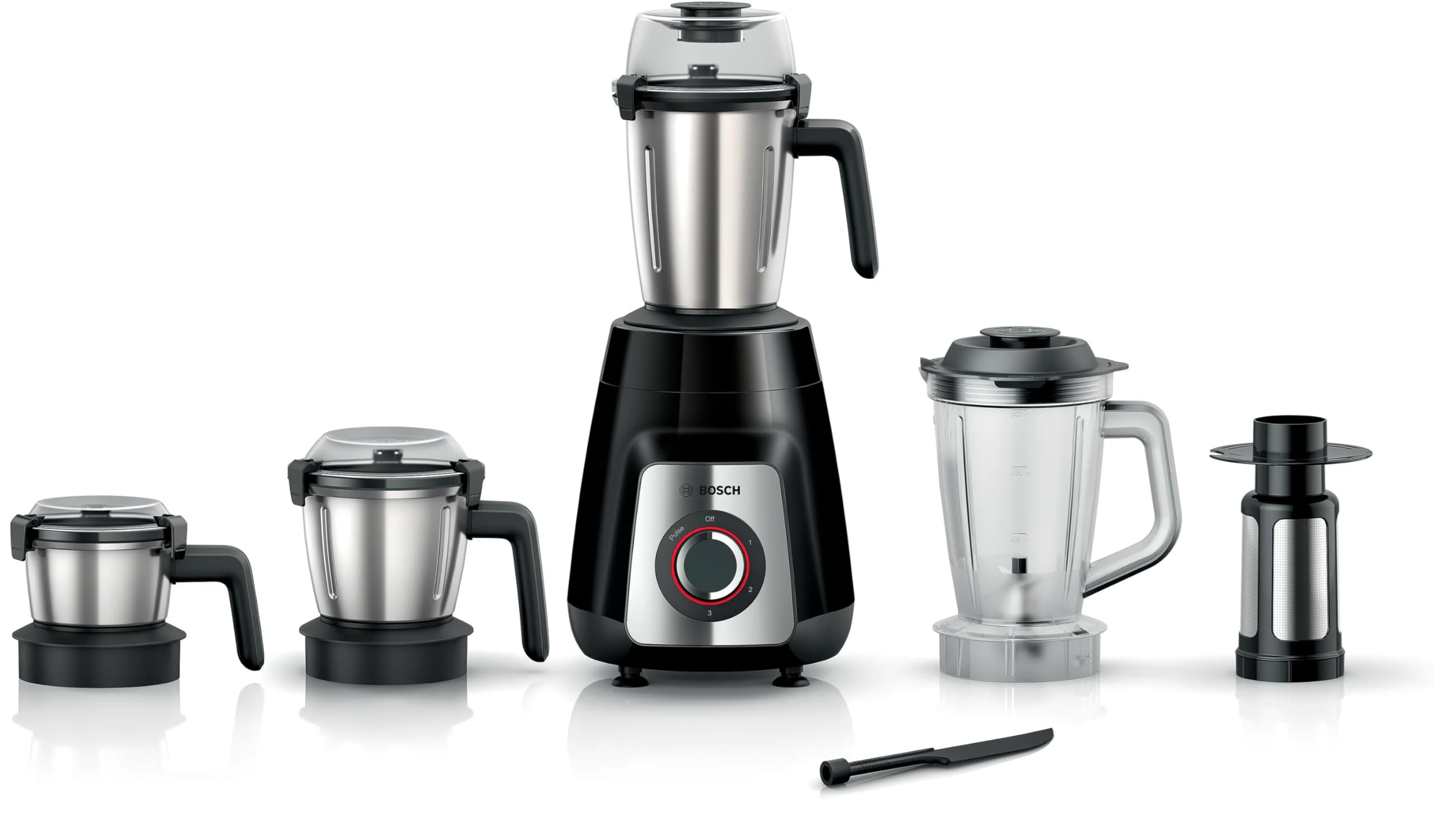 BOSCH TrueMixx Pro 1000W Mixer Grinder 4 Jar Black MG8724A1KI-image-29