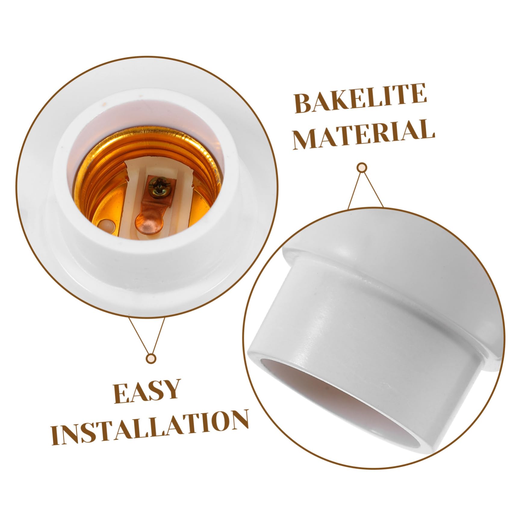 Alipis 4 Ensembles Douille En Bakélite Pendaison Remplacement De La Lampe Douilles E27 Douille De Remplacement De Lampe Remplacement De Douille De Lampe Luminaire Blanche 10 Pièces * 4