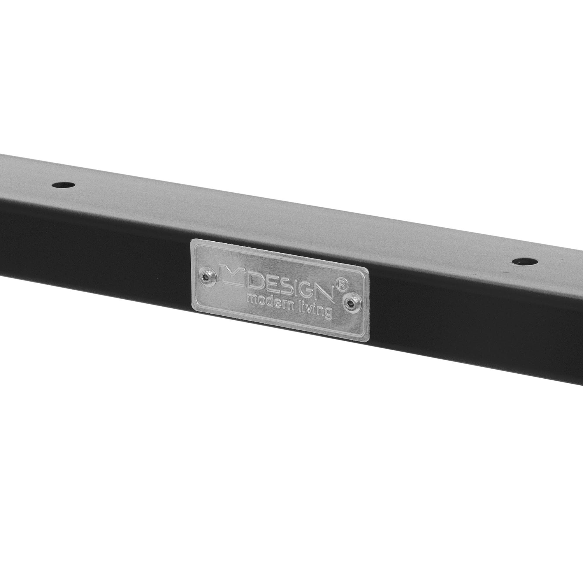ML-Design Set 2x Base de Mesa en V 44 x 72 cm Soporte Angular Negro Mate de Metal Acero Recubierto de Polvo Bastidor para Escritorio Pata para Consola Sostén para Tablero Pie Armazón Diseño Industrial