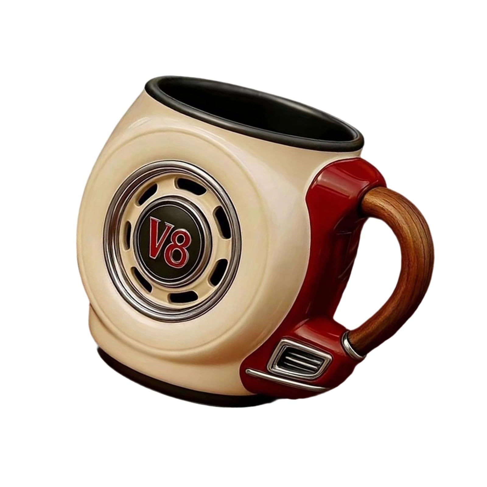 HZBB Drinking Mug Resin Engine Coffee Cup with Stainless Steel Insert Drinkware for Gift and Daily Use Collector ' s Drinkware