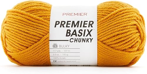 Miniatura 33 de Premier Yarns Basix - Hilo grueso, perfecto para manualidades rápidas, peso voluminoso, hilo acrílico, color magenta, 3.5 onzas, 117 yardas