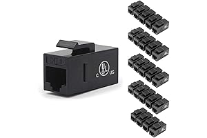 25-Pack VCE Cat6 RJ45 Keystone Coupler (UL Listed)