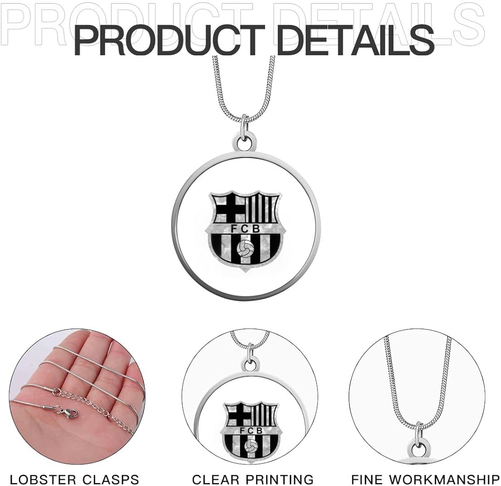 Amazon | [PTLYe] FCバルセロナ (3) ネックレス 人気 ペンダント