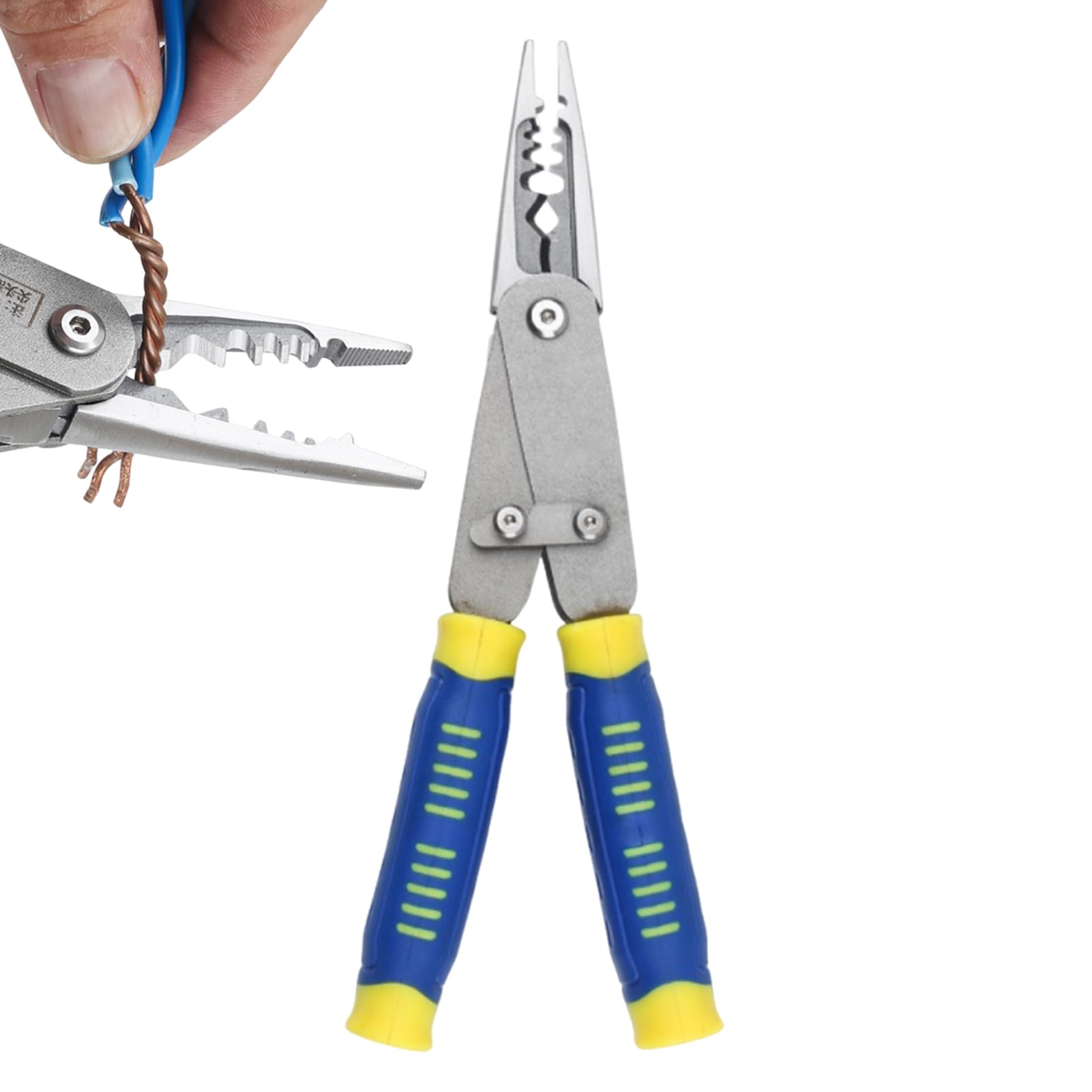 Pince à dénuder et outil multifonction pliable de sertissage