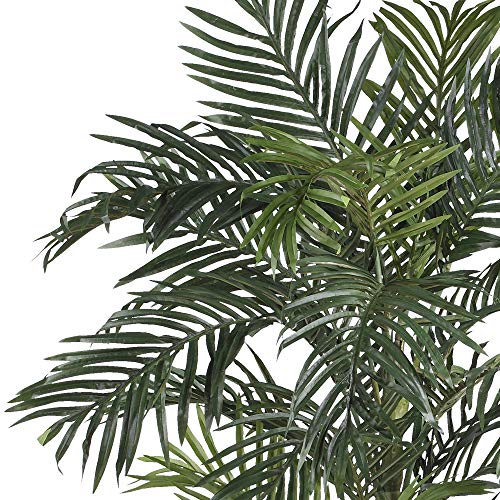 Nearly Natural 5289 6.5Ft Artificial Golden Cane Palm Tree, Fake Palm Tree With Three Realistic Trunks And 333 Lifelike Palm Leaves, Faux Palm Plant For Indoor Home Décor thumb #2