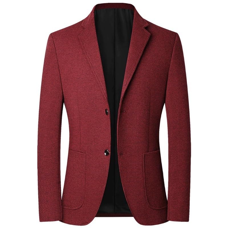 Men's Casual Two Buttons Slim Fit Suit Jacket Spring Fall Long Sleeve Lapel Sport Coat