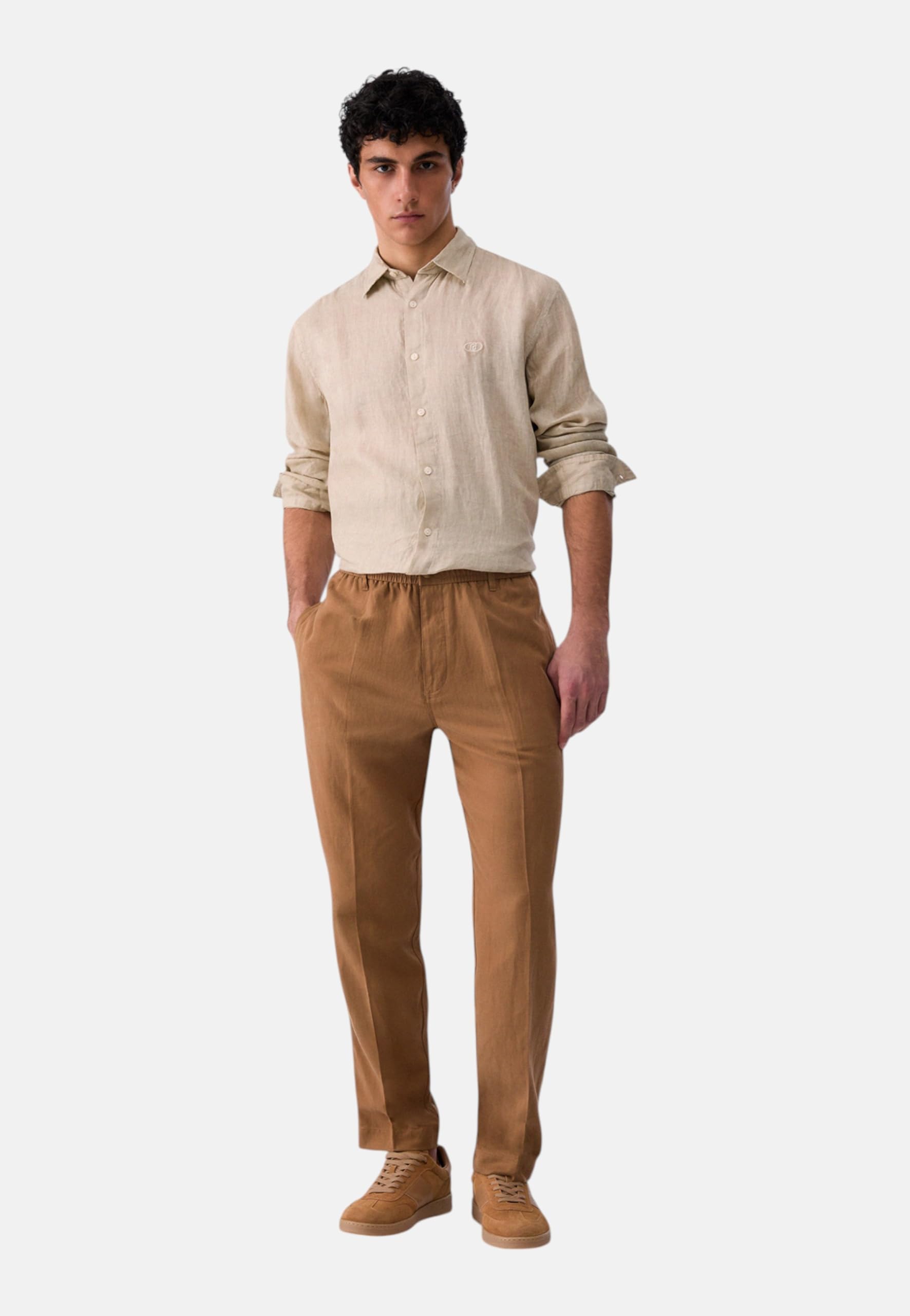 Liu Jo Hombre Camisa Manga Larga Lino QA6204T4359