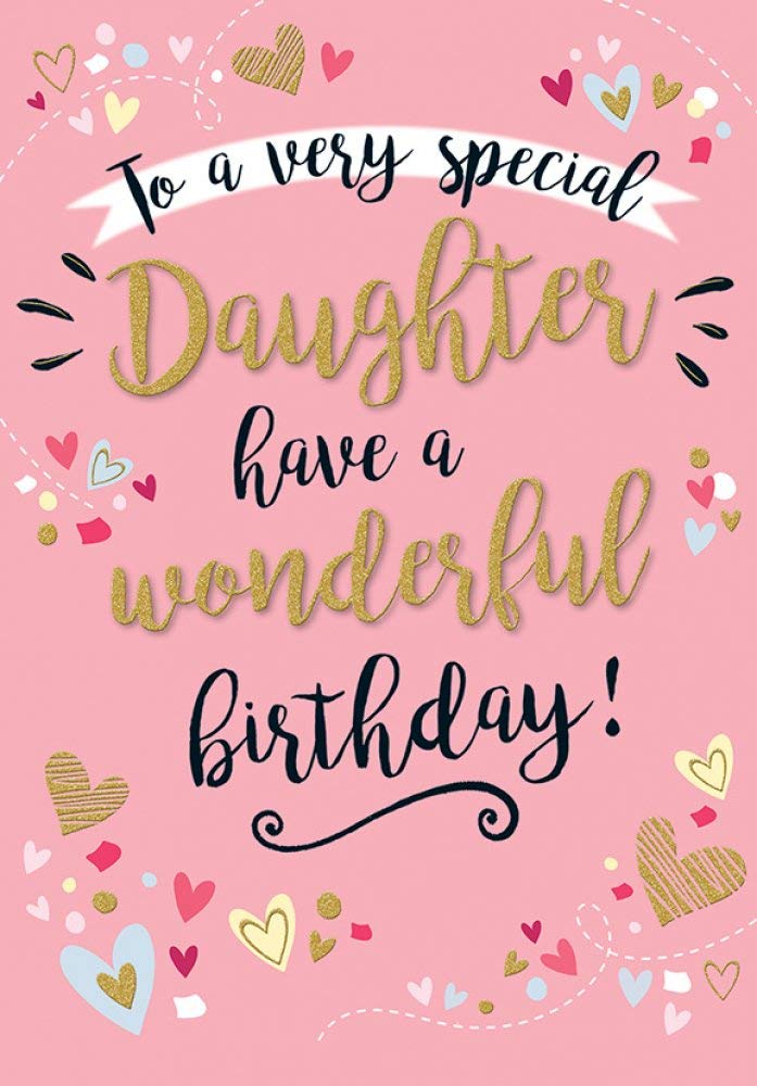 Piccadilly Greetings Modern Birthday Card Daughter - 9 x 6 inches
