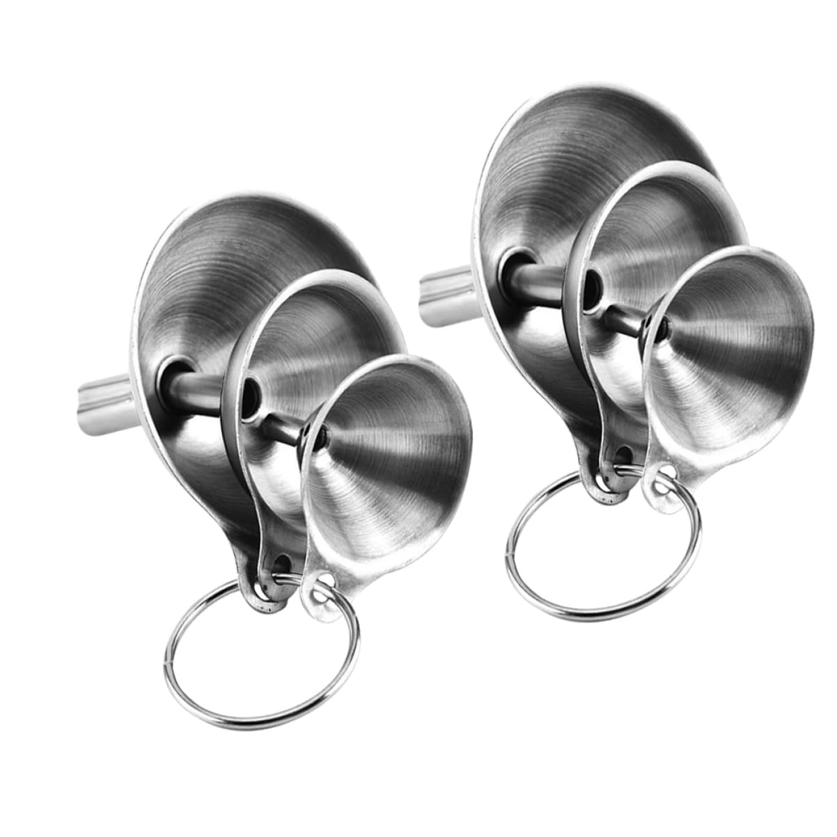 Ciieeo 4 Set Pz mini imbuto in metallo imbuti per cucina separatore di profumo imbuto da cucina per l'olio a bocca larga Acciaio inossidabile dell'olio