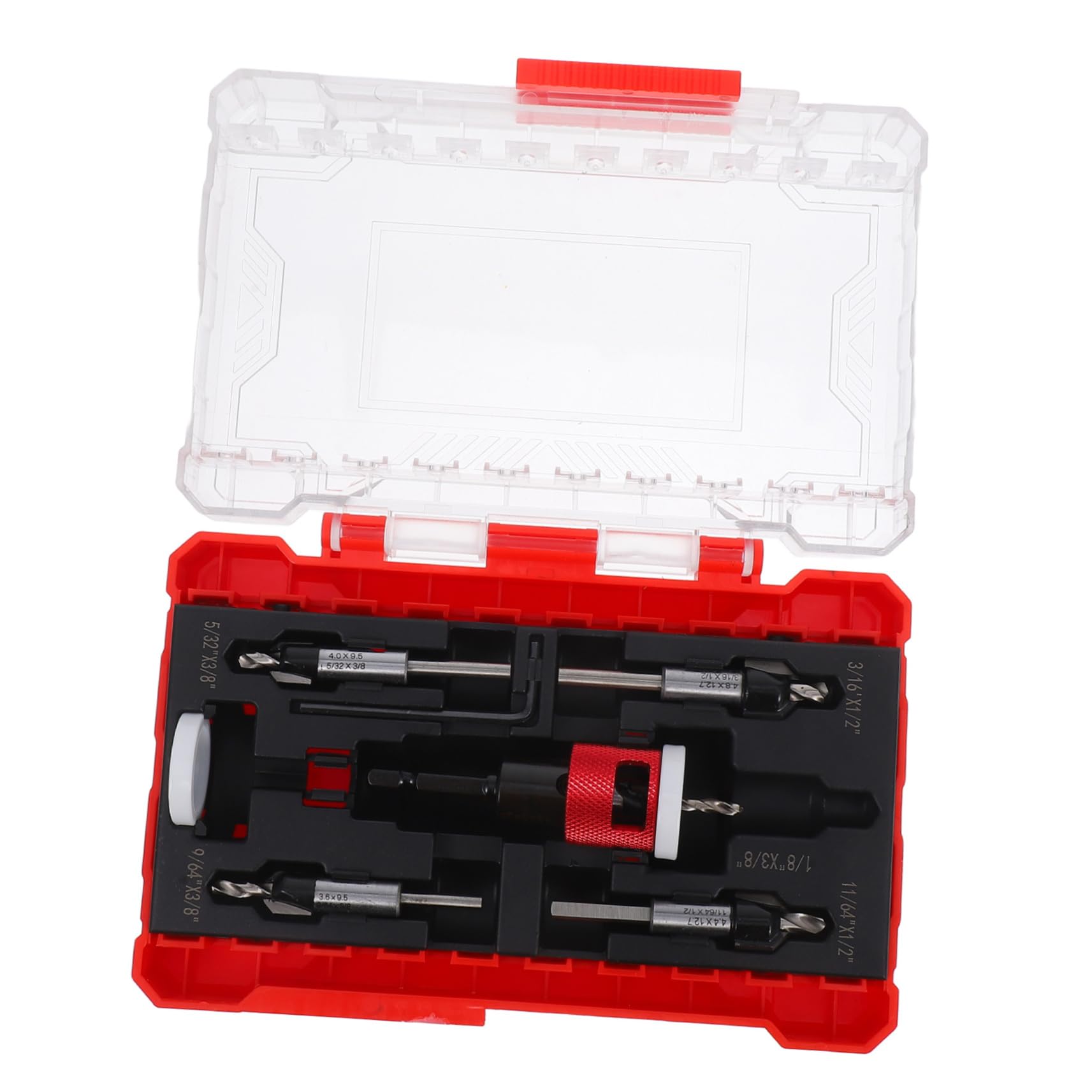 Set di Punte Svasate con Limitatore in Lega di Alluminio Rosso