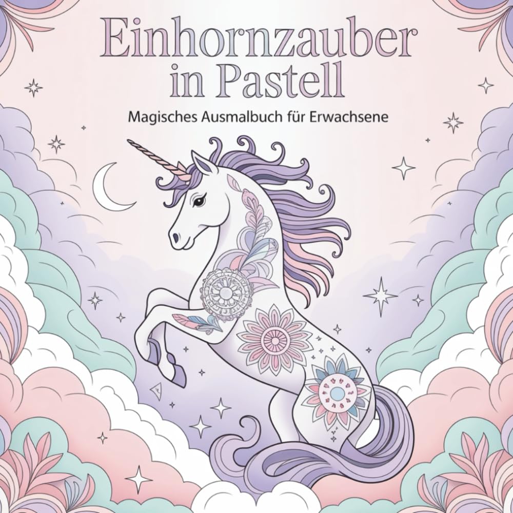 Einhornzauber in Pastell: Magisches Ausmalbuch für Erwachsene
