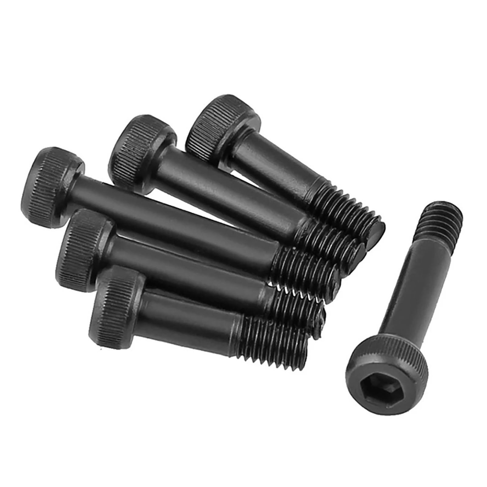SeroNi 10pcs M2 M2.5 M3 M4 Grade 12.9 Cup Head Socket Screws Half Tooth Inner Hexagon Shoulder Screw Bolts Black A2(10PCS_M2X6MM)