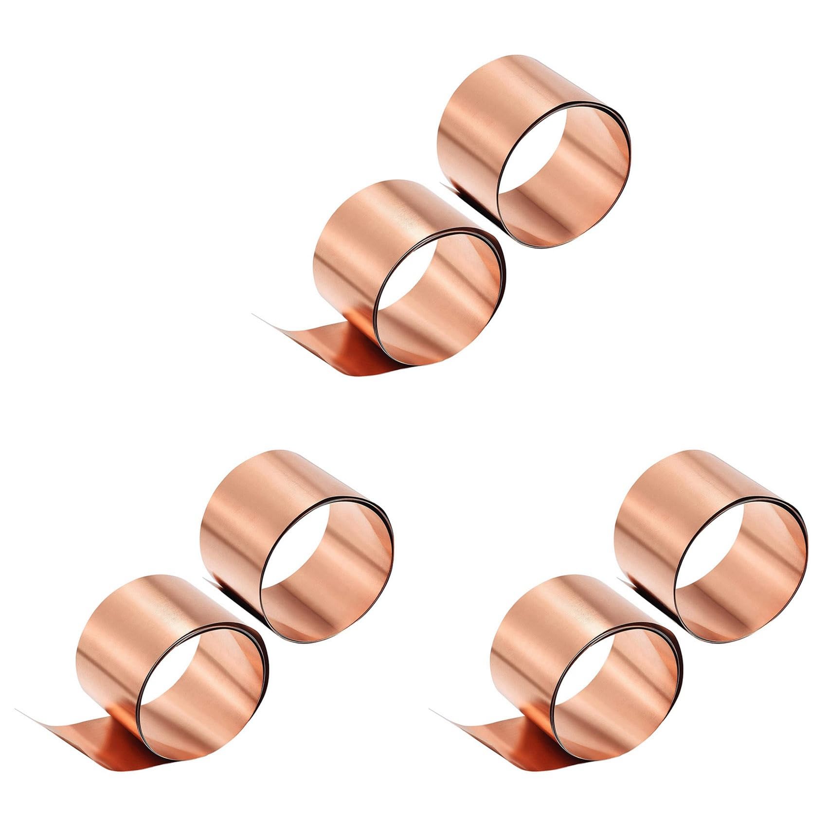 Jnchdghwa As Shown Copper Sheet Roll, Metal Foil Plate 1000Mm X 50Mm X 0.1Mm 6Pcs