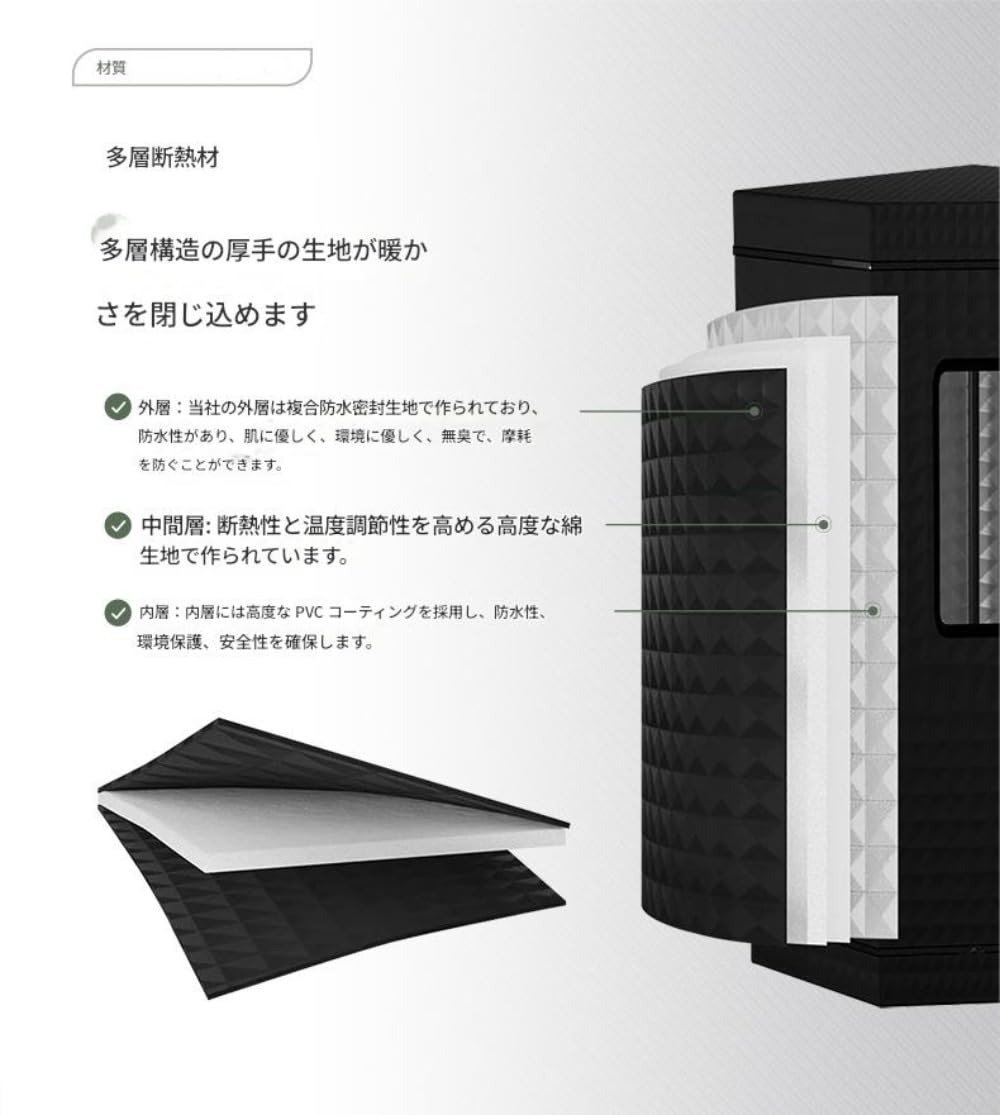 Amazon.co.jp: Acnivkoスチームサウナ サウナ テント 3L 家庭用サウナ