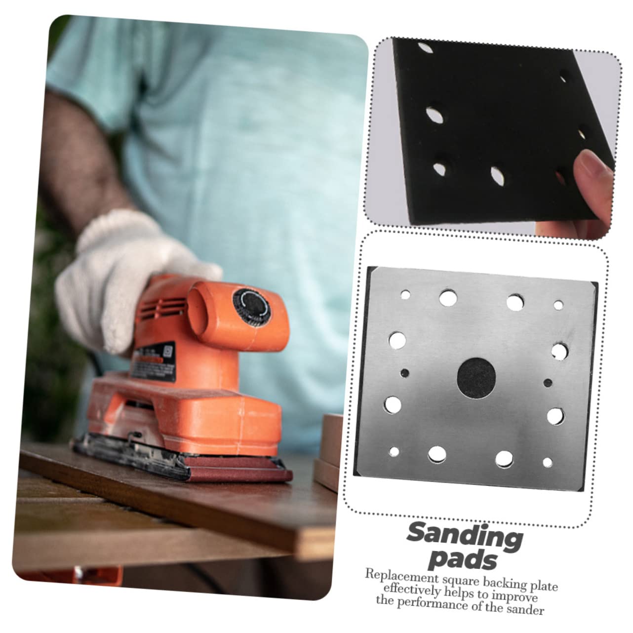 GLEAVI 3pezzi Platorello Di Ricambio Per Levigatrice Elettrica Pad Di Levigatura Con Alta Prestazione e Facile Installazione Compatibile
