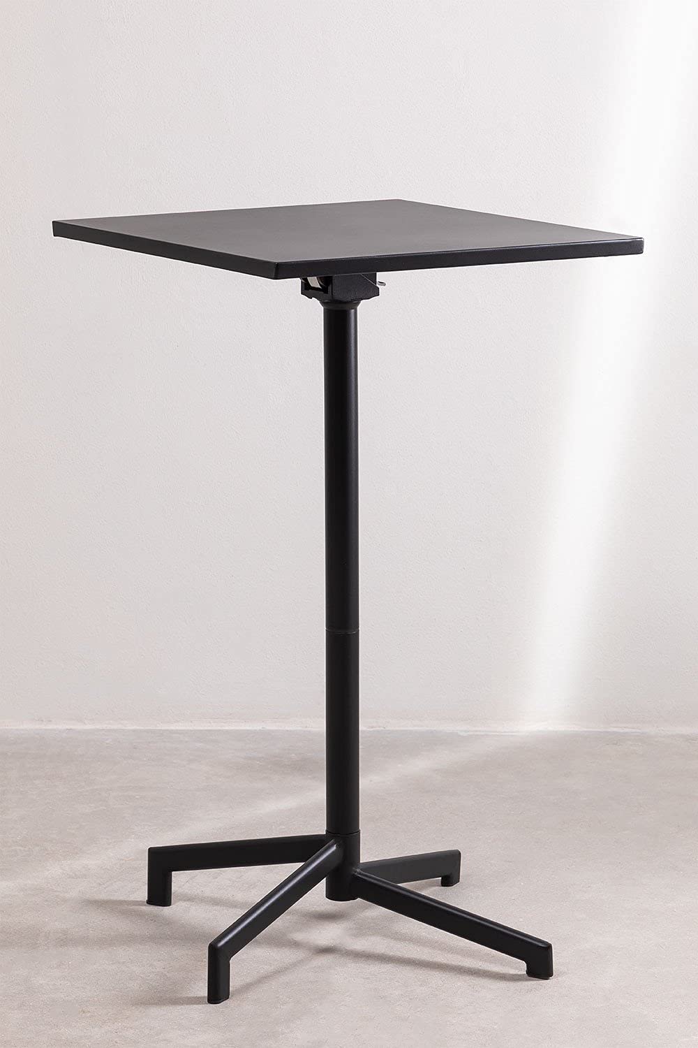 SKLUM Table de Bar Pliante et Convertible en 2 Hauteurs en Acier (60x60 cm) Dely Noir