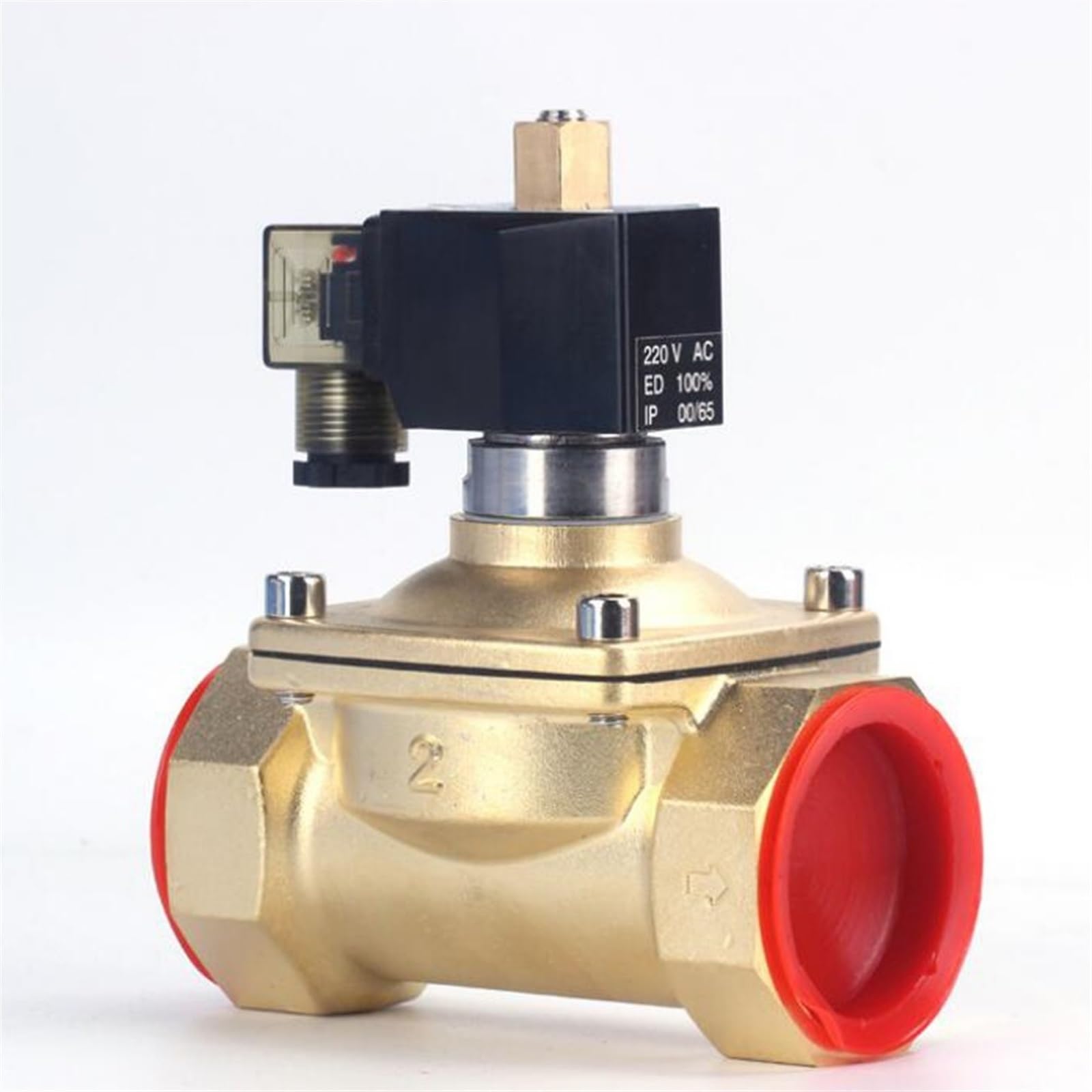 JNVFTCUX High Temperature Normally Open Solenoid Valve 220VAC 24VDC DN15 20 25 32 40 50K 1Pcs(24vdc-max. 80 Celsius,1/2inch)