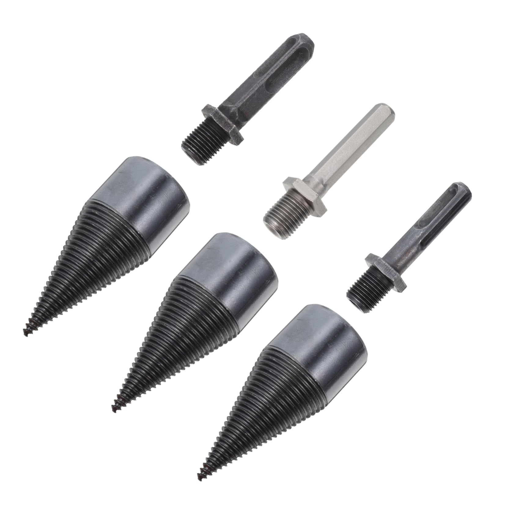 VANZACK Set Di Punte Coniche Per Trapano Punte Per Spaccare La Legna Punte Per Spaccare La Legna Da Ardere Utensili Per La Lavorazione Del Legno